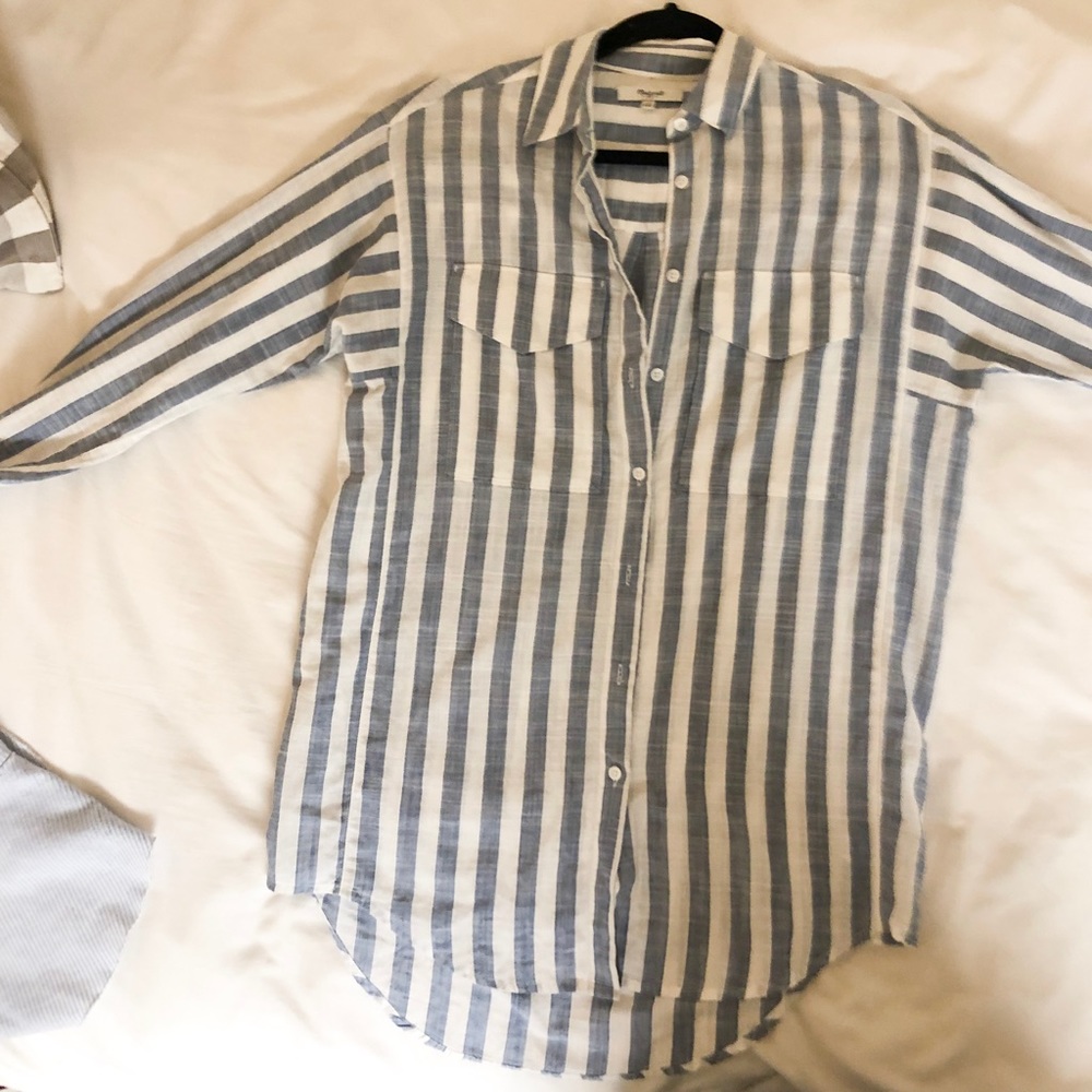 Madewell Button-Up Striped Blouse
